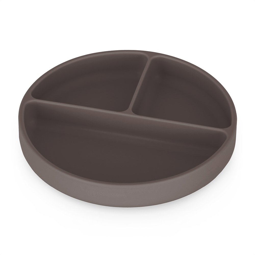 PETITE&MARS Talířek silikonový dělící kulatý Take&Match Bitter Cocoa 6 m+