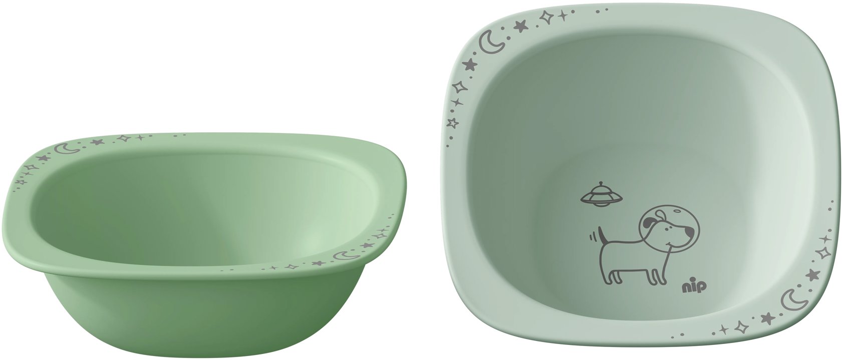 NIP Nature Line miska green 4 mes.+, 2 ks