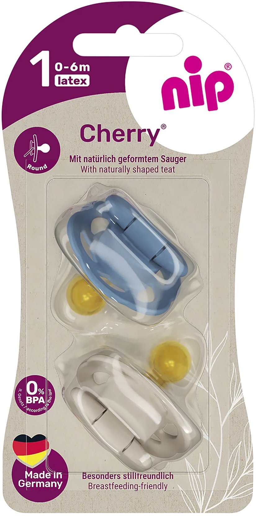 NIP Cherry Blue/Brown, 0 – 6 m, 2 ks