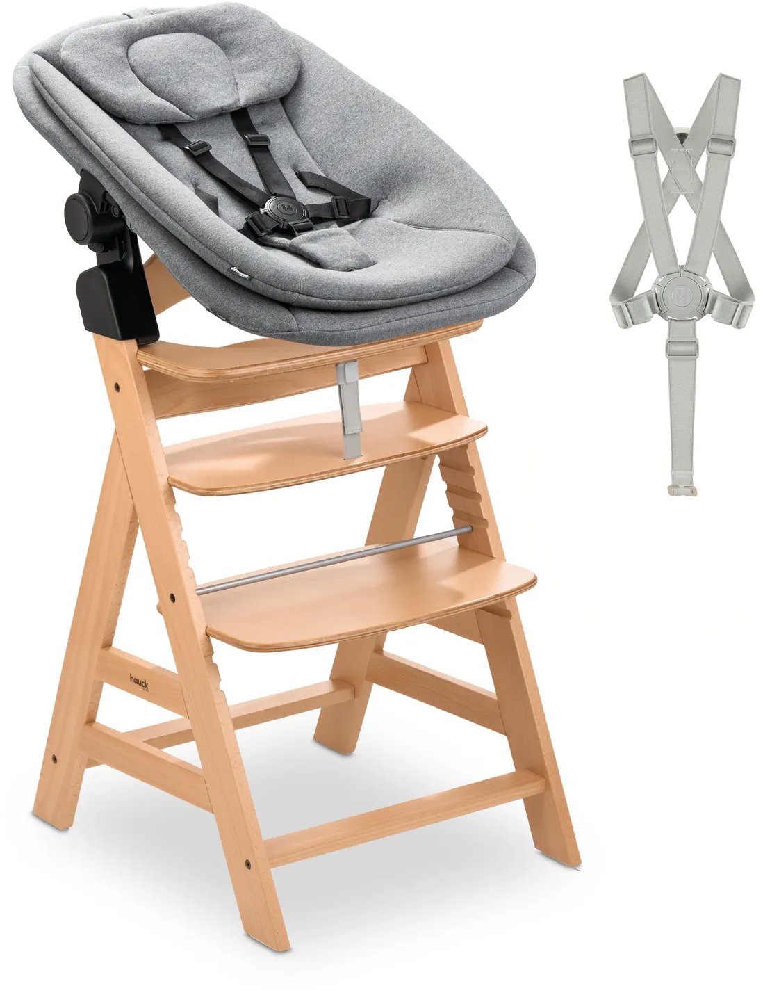 HAUCK Alpha+ stolička + novorodenecká Newborn sada Pro s polohovaním Natur