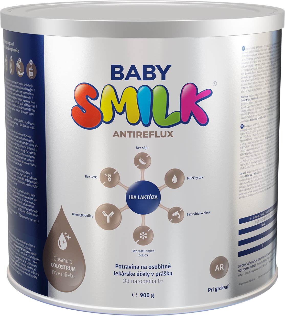 Babysmilk Antireflux potravina pro zvláštní lékařské účely pro kojence s kolostrem (900 g)