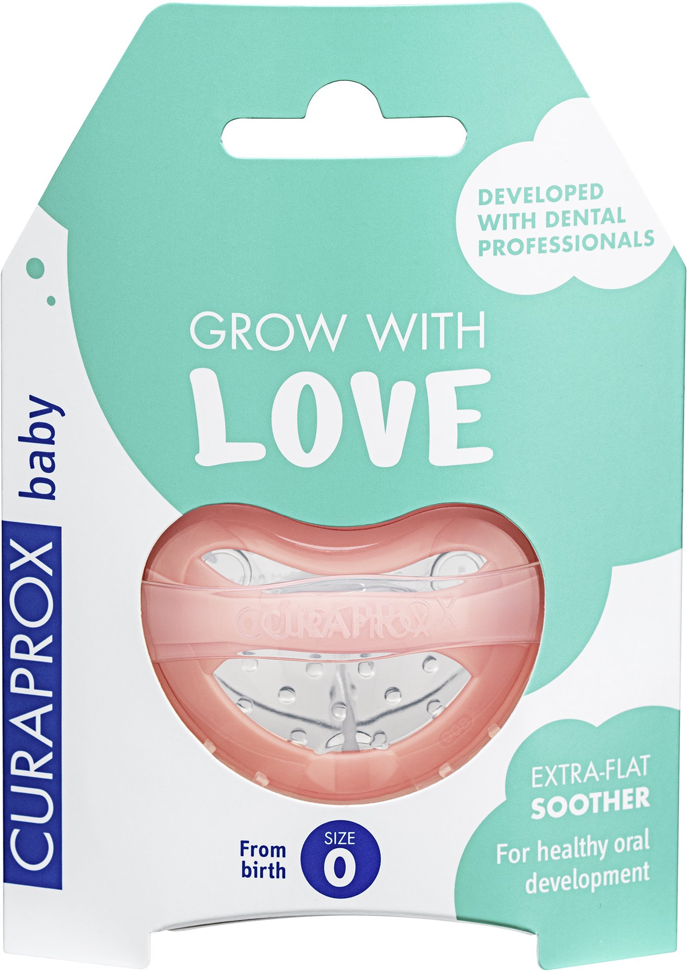 CURAPROX Baby, cumlík od narodenia veľ. 0, koralový