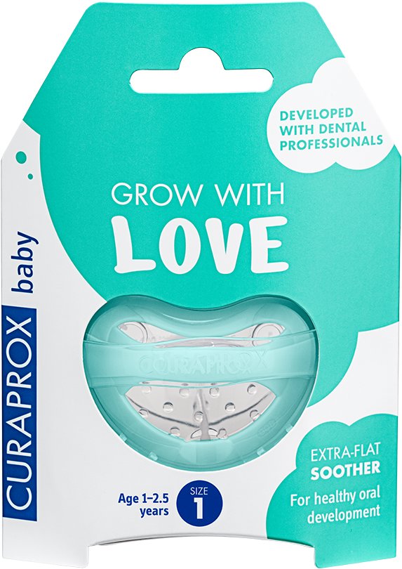 CURAPROX Baby, ortodontický dudlík 1–2,5 roku, vel. 1, tyrkysový