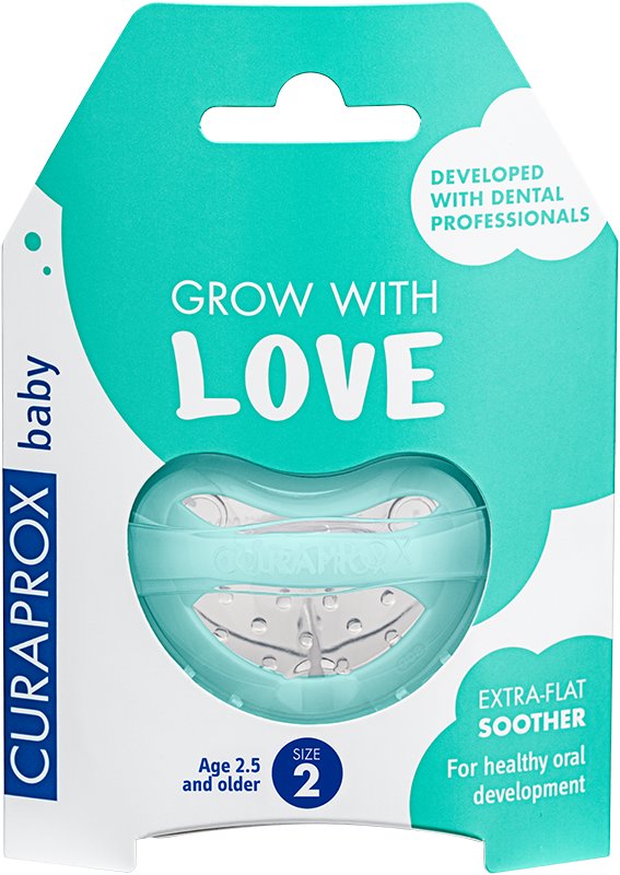 CURAPROX Baby, ortodontický cumlík od 2,5 roka, veľkosť 2, tyrkysový