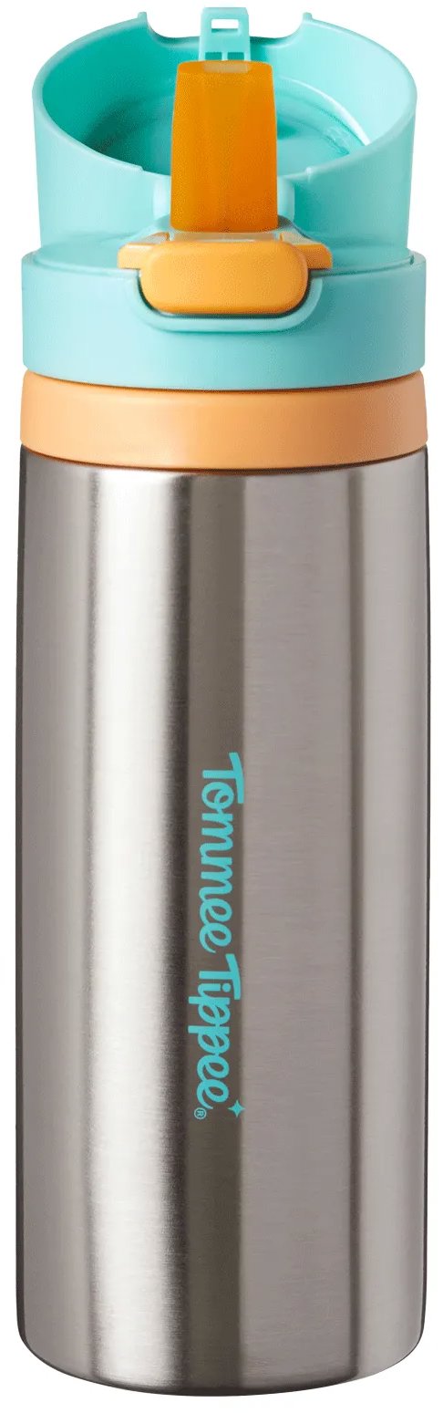 Tommee Tippee On The Go nerezová termoláhev se silikonovým brčkem 500 ml