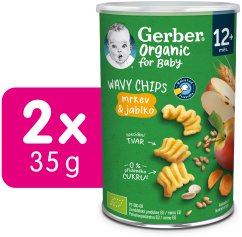 GERBER křupky s mrkví a jablkem 2× 35 g