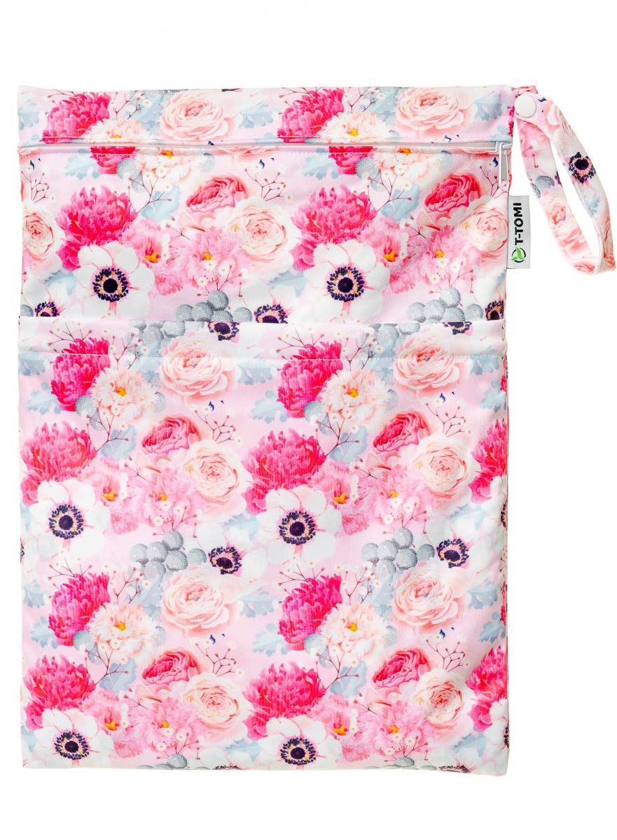 T-TOMI nepremokavé vrecko Flowers, 30 × 40 cm