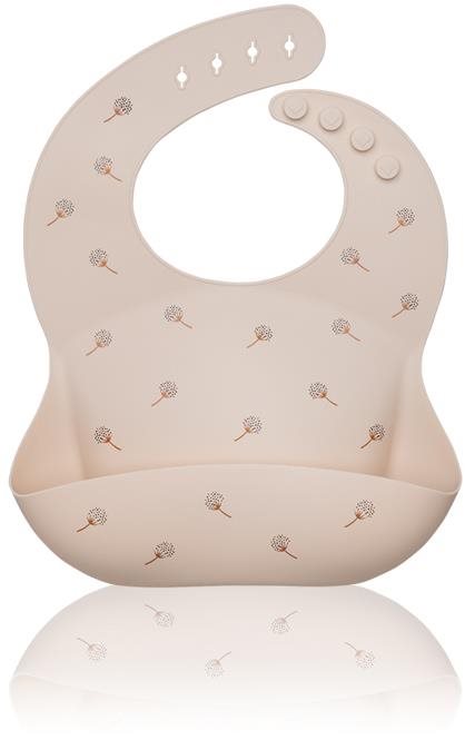 PETITE&MARS podbradník silikónový Sam, Beige Dandelion