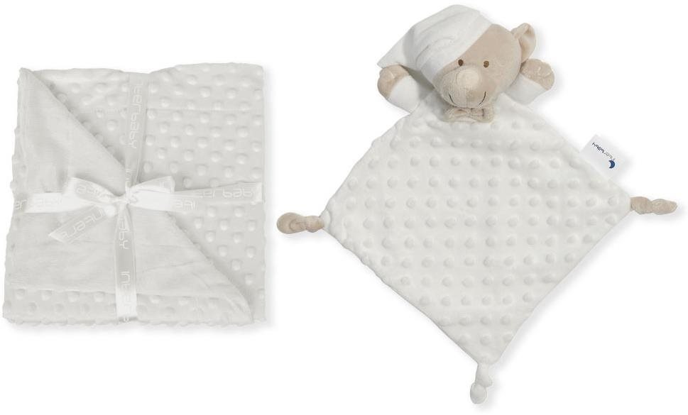 INTERBABY deka mäkká guľôčky a prítulka, krémová