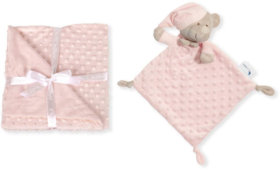 INTERBABY deka mäkká guľôčky a prítulka, ružová