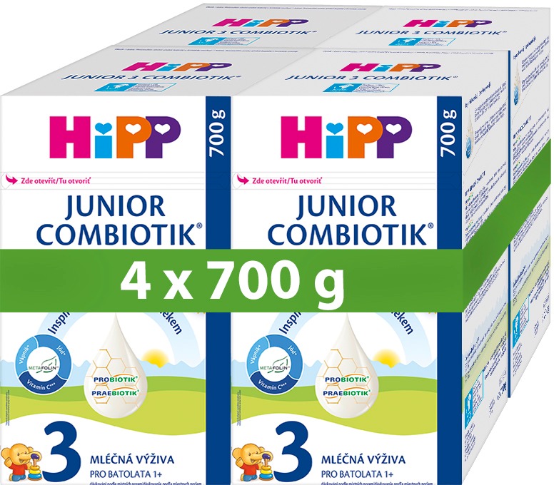 HiPP Junior Combiotik 3, od ukonč. 1. roka, 4× 700 g
