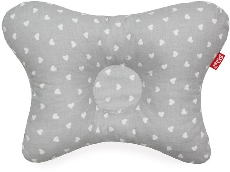 SCAMP Vankúšik Little Heart White Gray