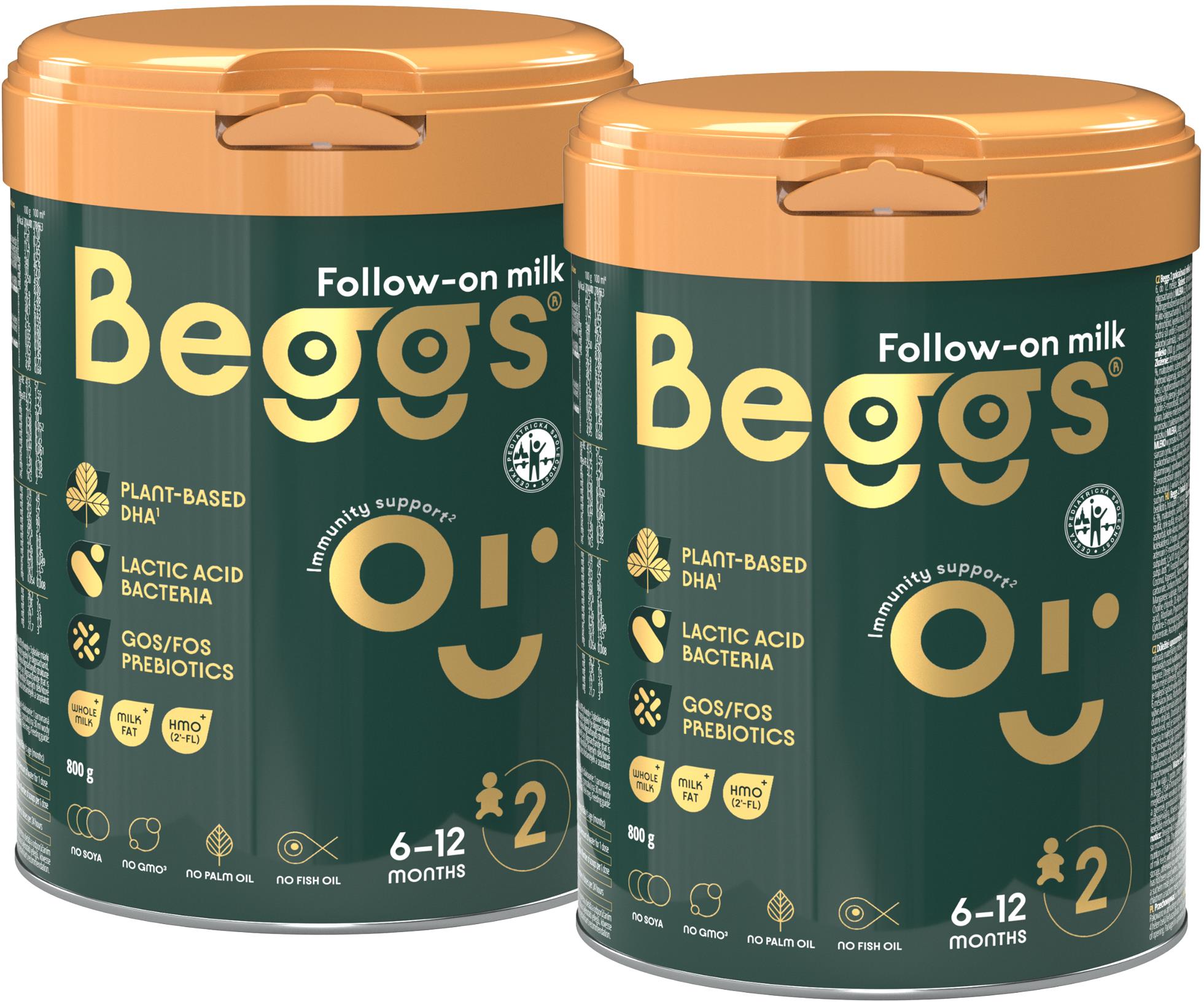 Beggs 2 pokračovacie mlieko (2× 800 g)