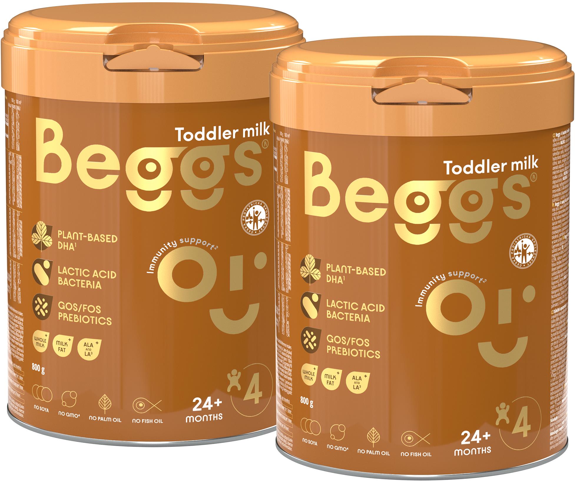 Beggs 4 batoľacie mlieko (2× 800 g)