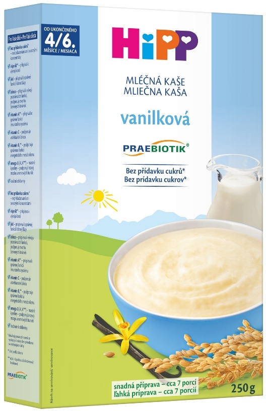 HiPP PRAEBIOTIK Mliečna prvá kaša pre dojčatá vanilková 250 g