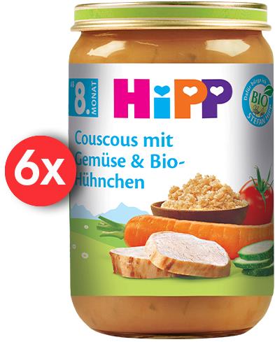 HiPP BIO Kuskus so zeleninou a kuracím mäsom, 6× 220 g