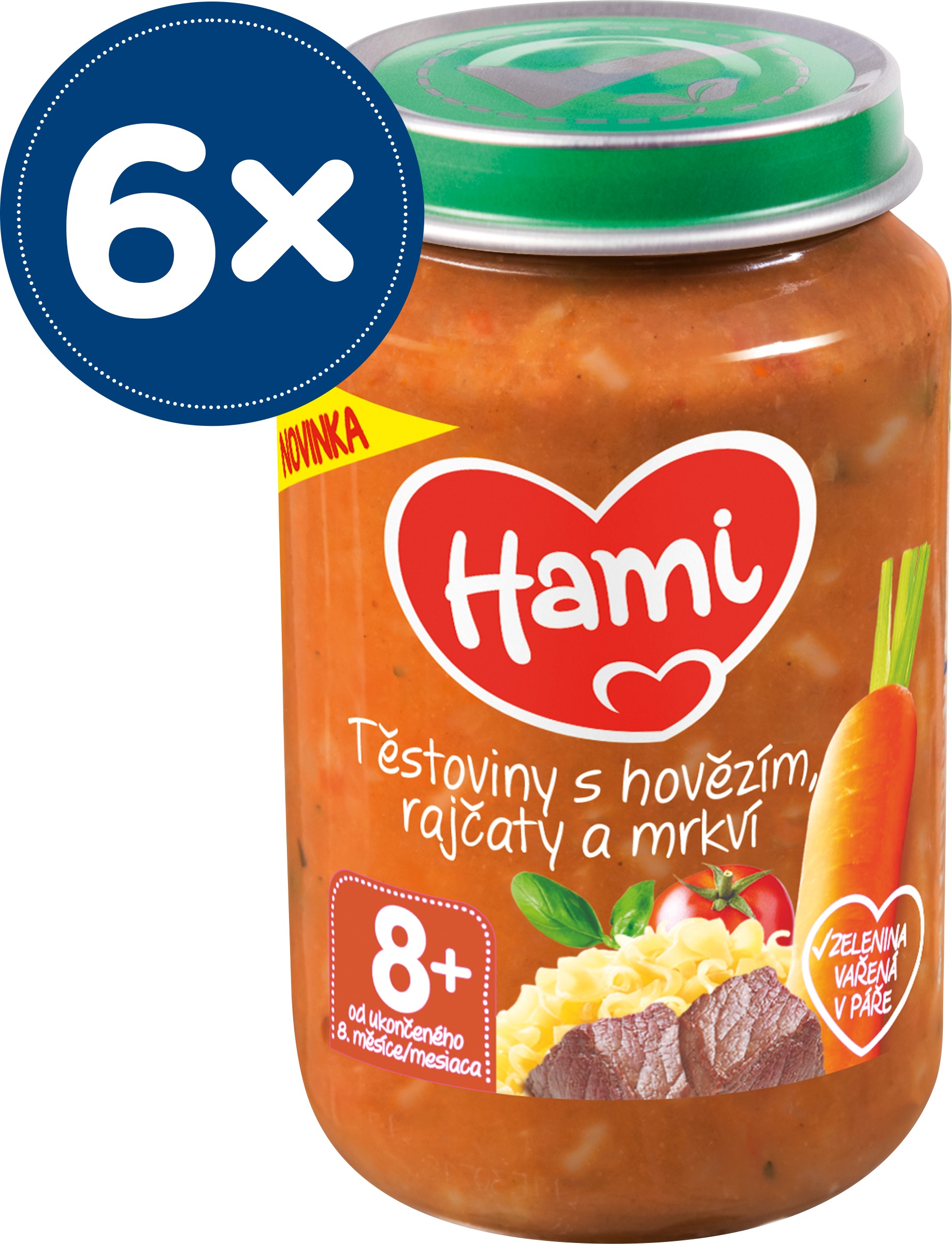 Hami Cestoviny s hovädzím, paradajkami a mrkvou 6× 200 g