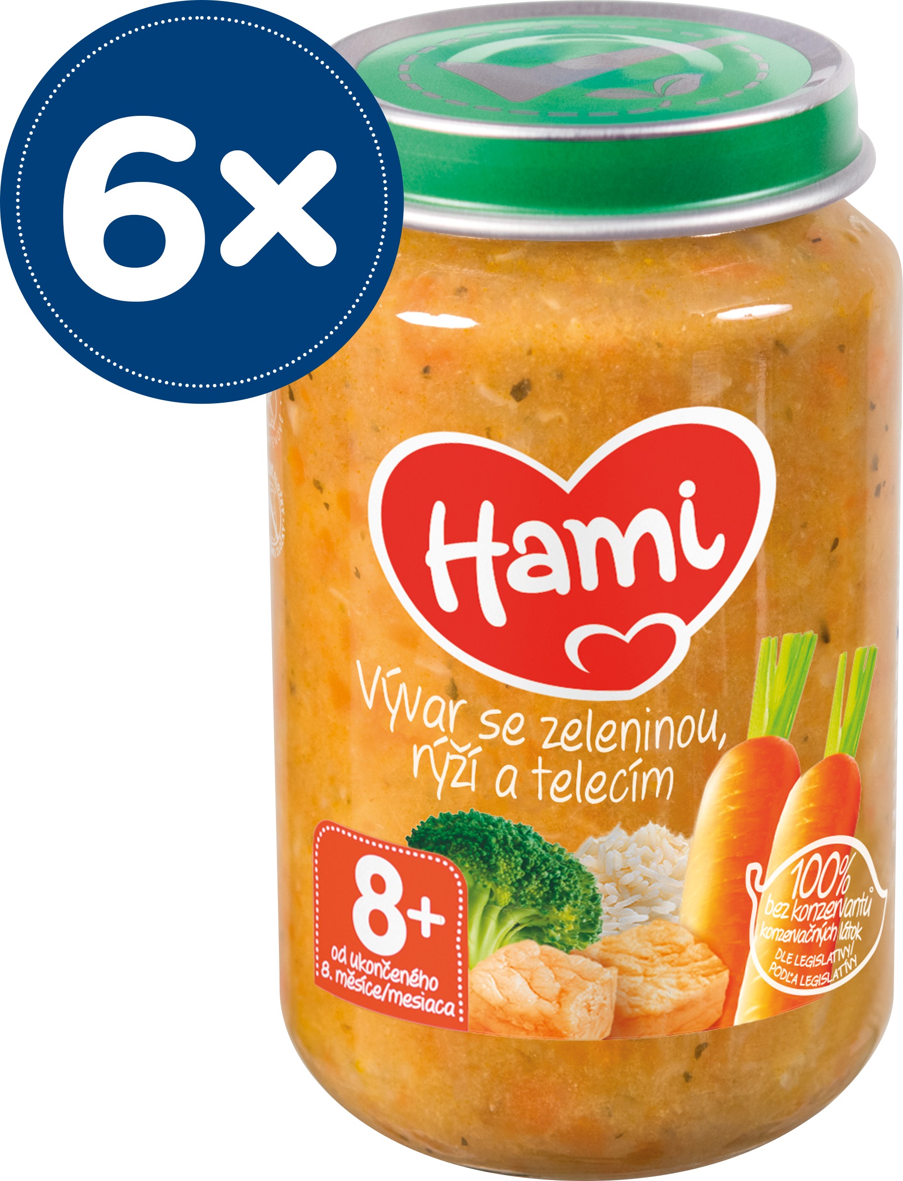 Hami Vývar so zeleninou, ryžou a teľacím 6 × 200 g