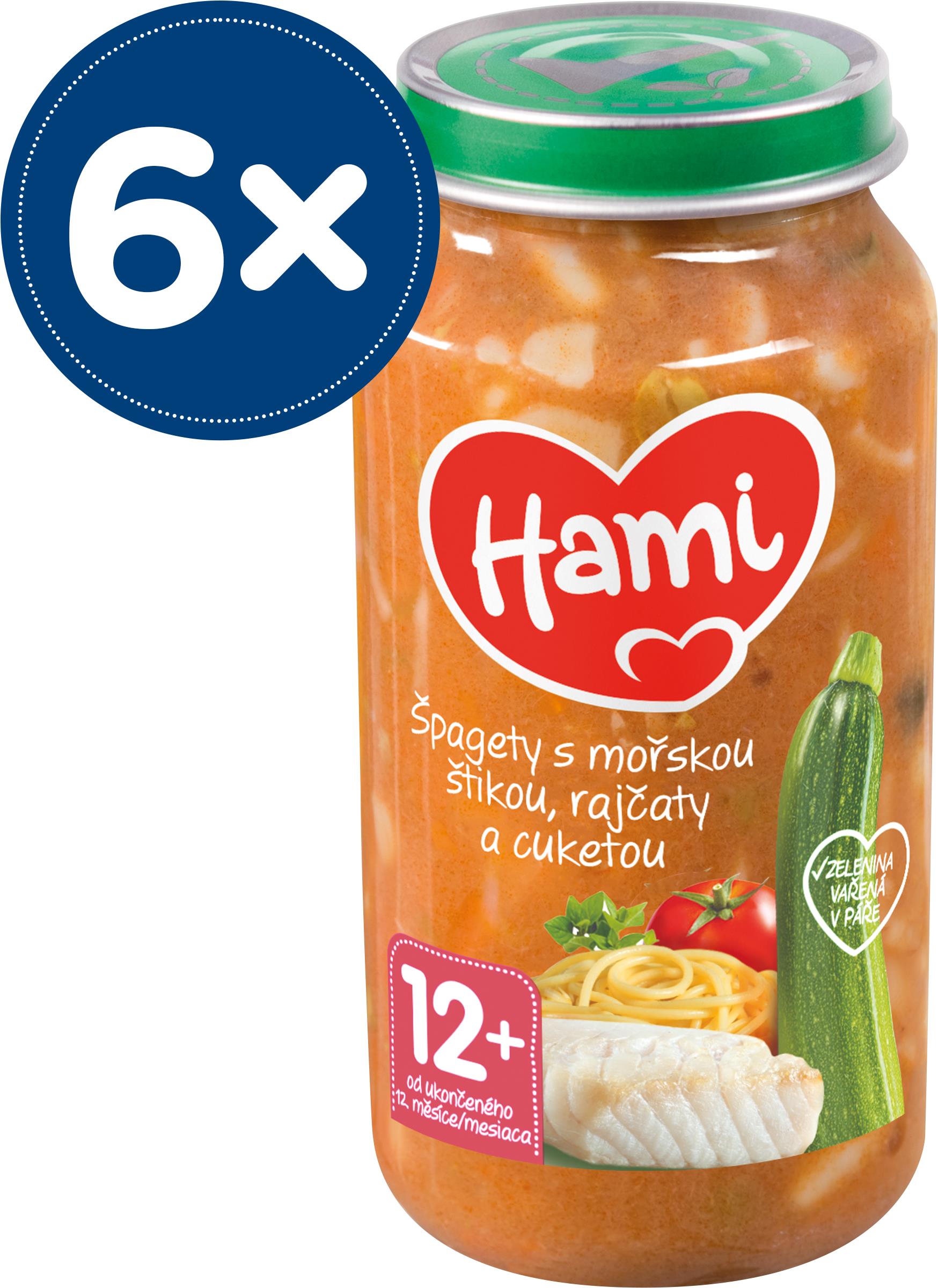 Hami Špagety s morskou šťukou, paradajkami a cuketou 6× 250 g