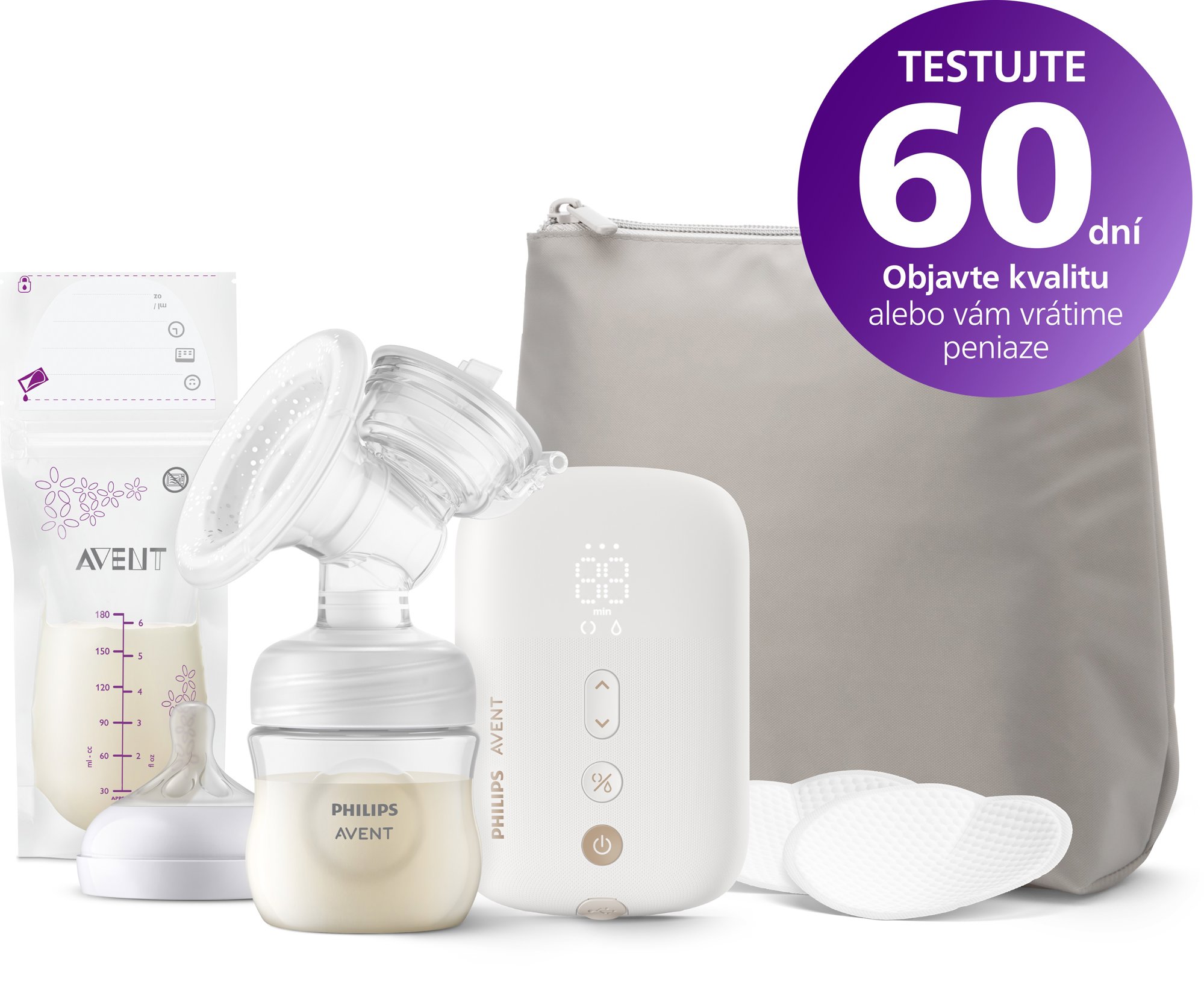 Philips AVENT SCF396/31 Elektrická odsávačka materského mlieka Premium nabíjacia