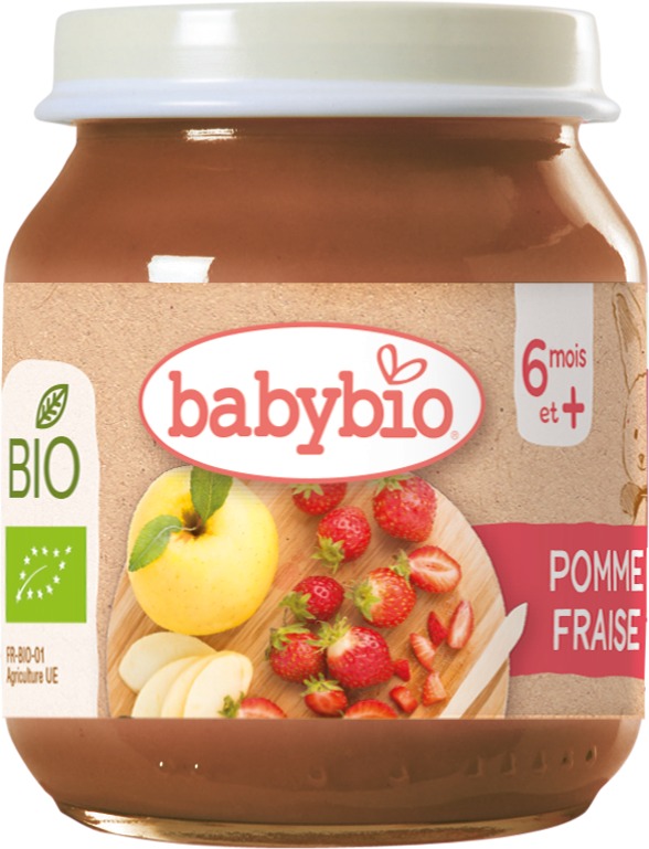 BABYBIO BIO jablko a jahody 130 g