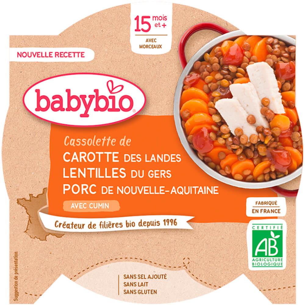 BABYBIO bravčové mäso z Novej Akvitánie so šošovicou 260 g