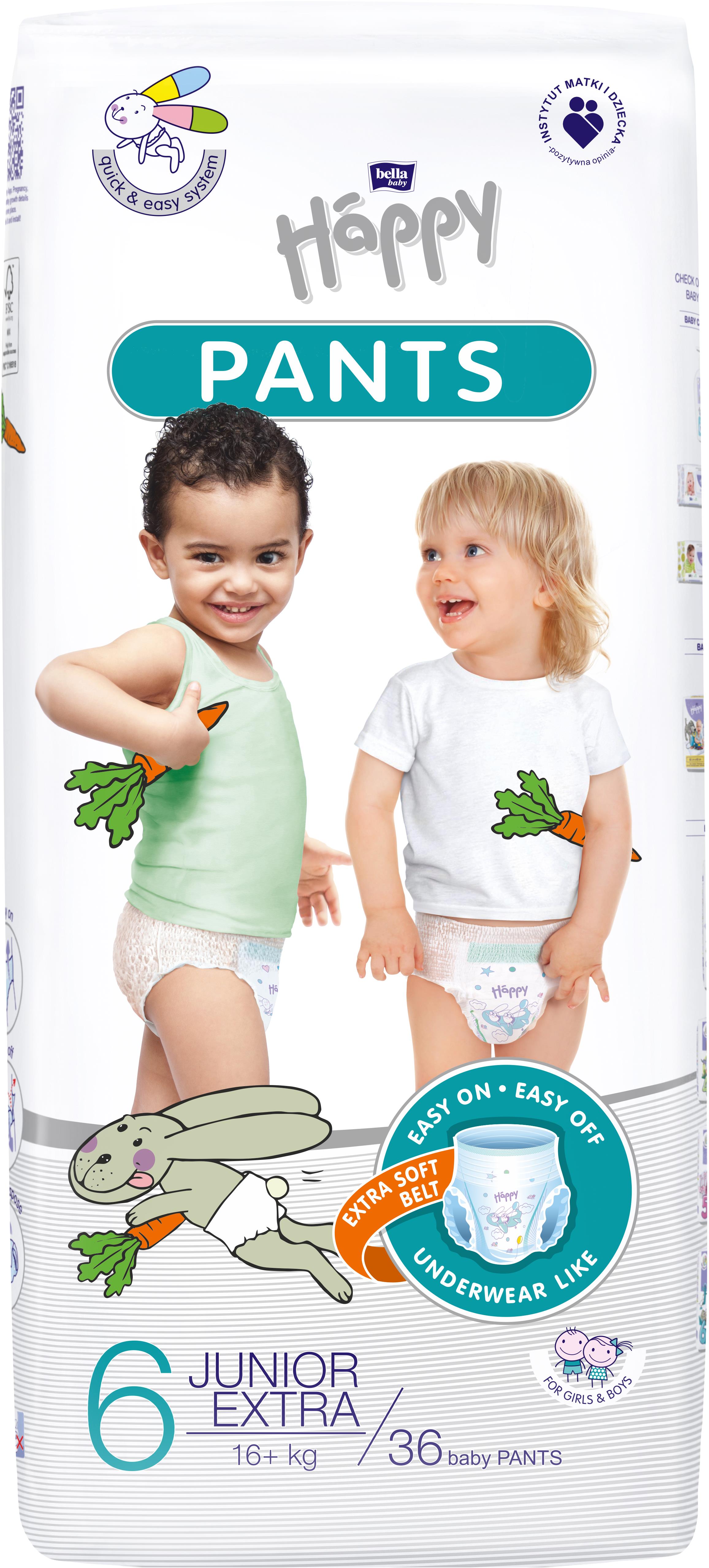 BELLA Baby Happy Pants Junior Extra veľ. 6 (36 ks)