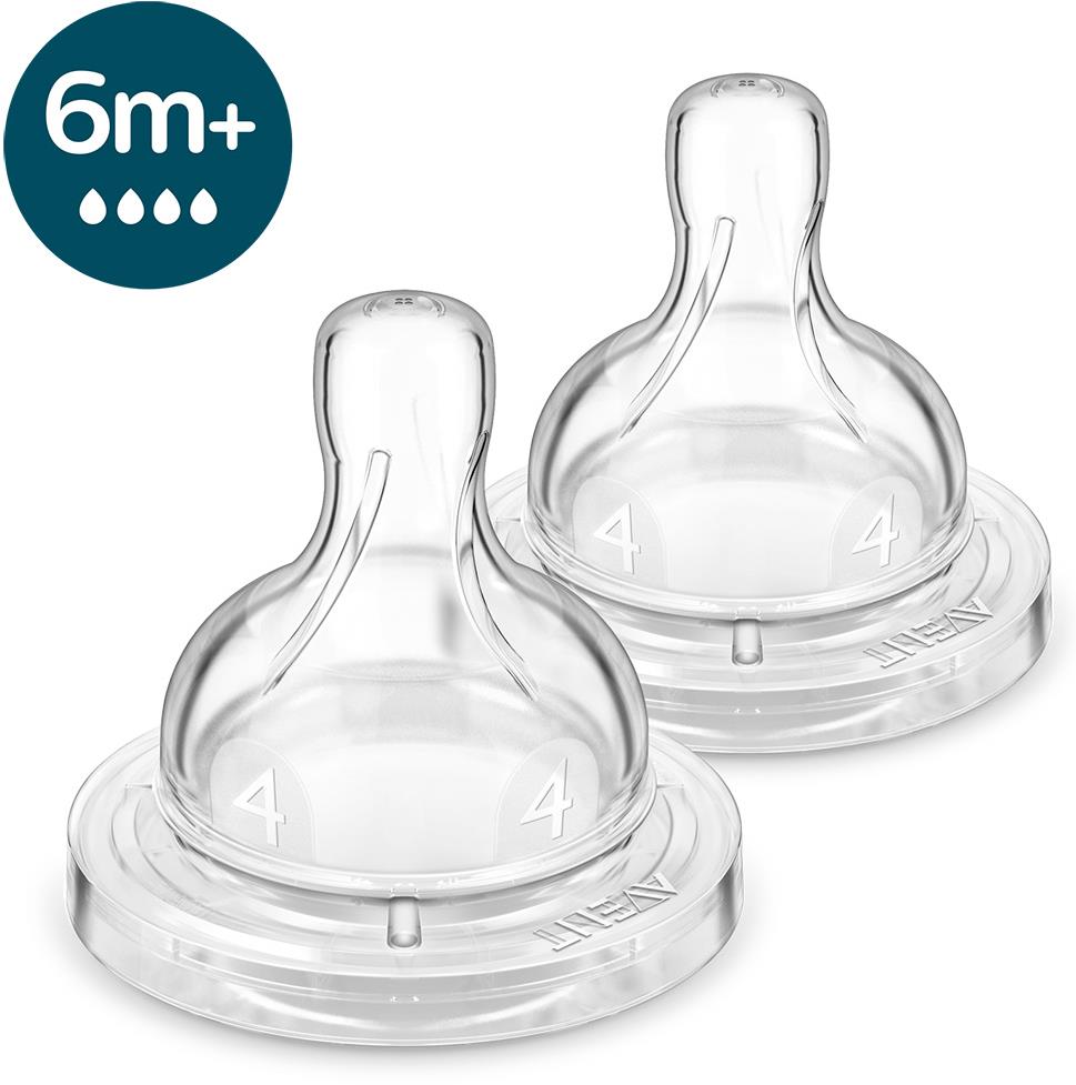 Philips AVENT SCY764/02 Cumlík Anti-colic, rýchly prietok 6m+, 2 ks