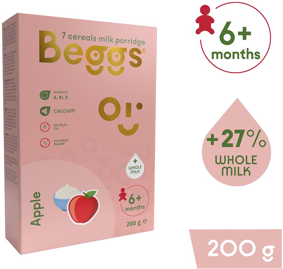 Beggs mliečna 7-zrnná kaša jablčná (200 g)