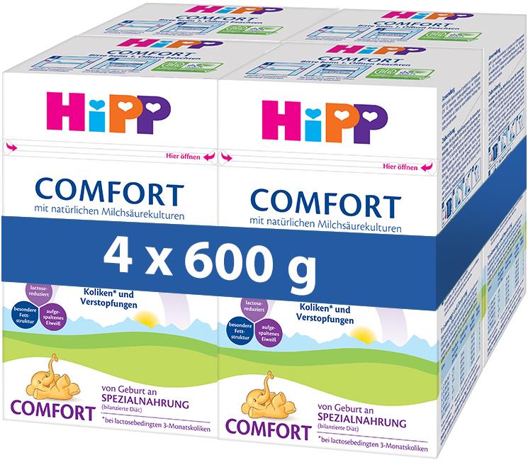 HiPP Comfort špeciálna dojčenská výživa 4× 600 g