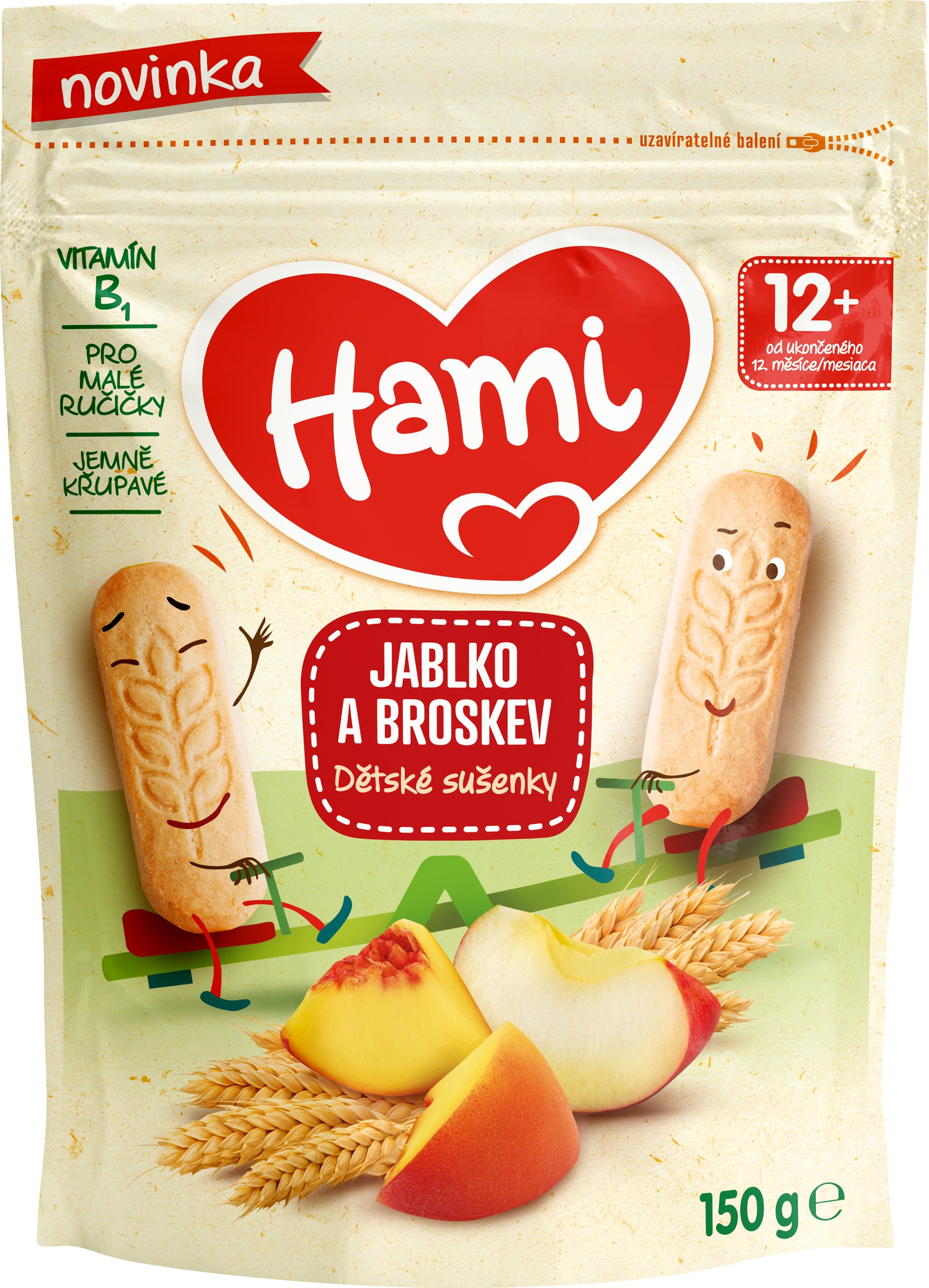 Hami detské sušienky jablko a broskyňa 150 g