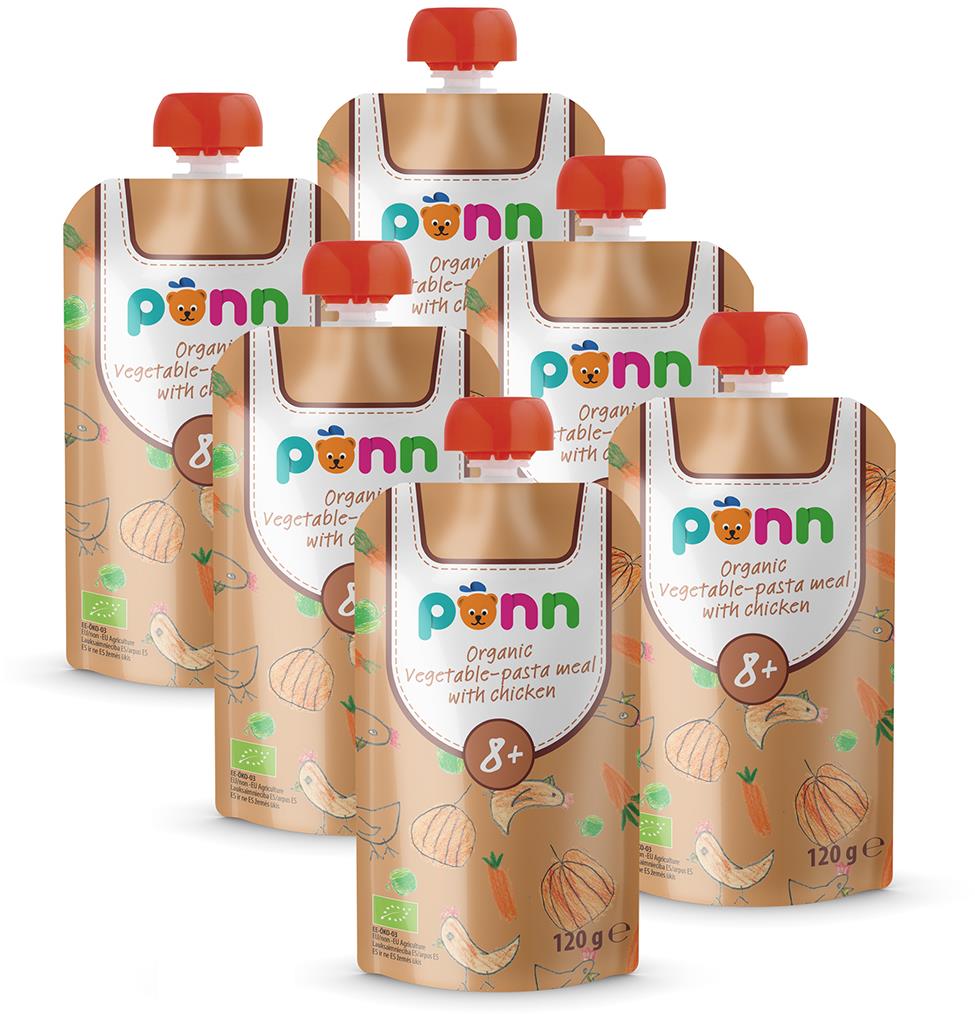 SALVEST Ponn BIO Kuriatko s cestovinami 6× 120 g