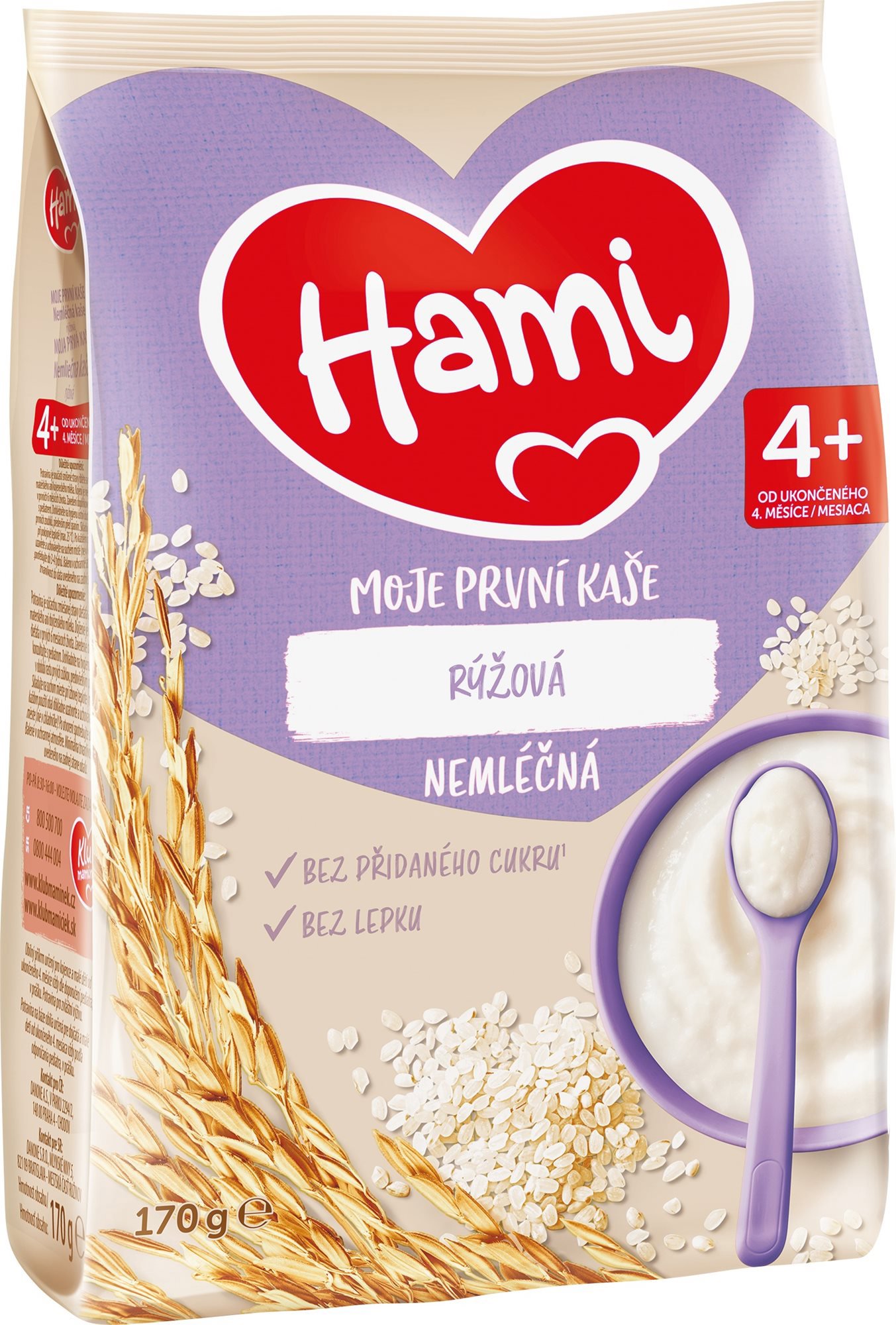 Hami Moja prvá kaša nemliečna ryžová 4+, 170 g