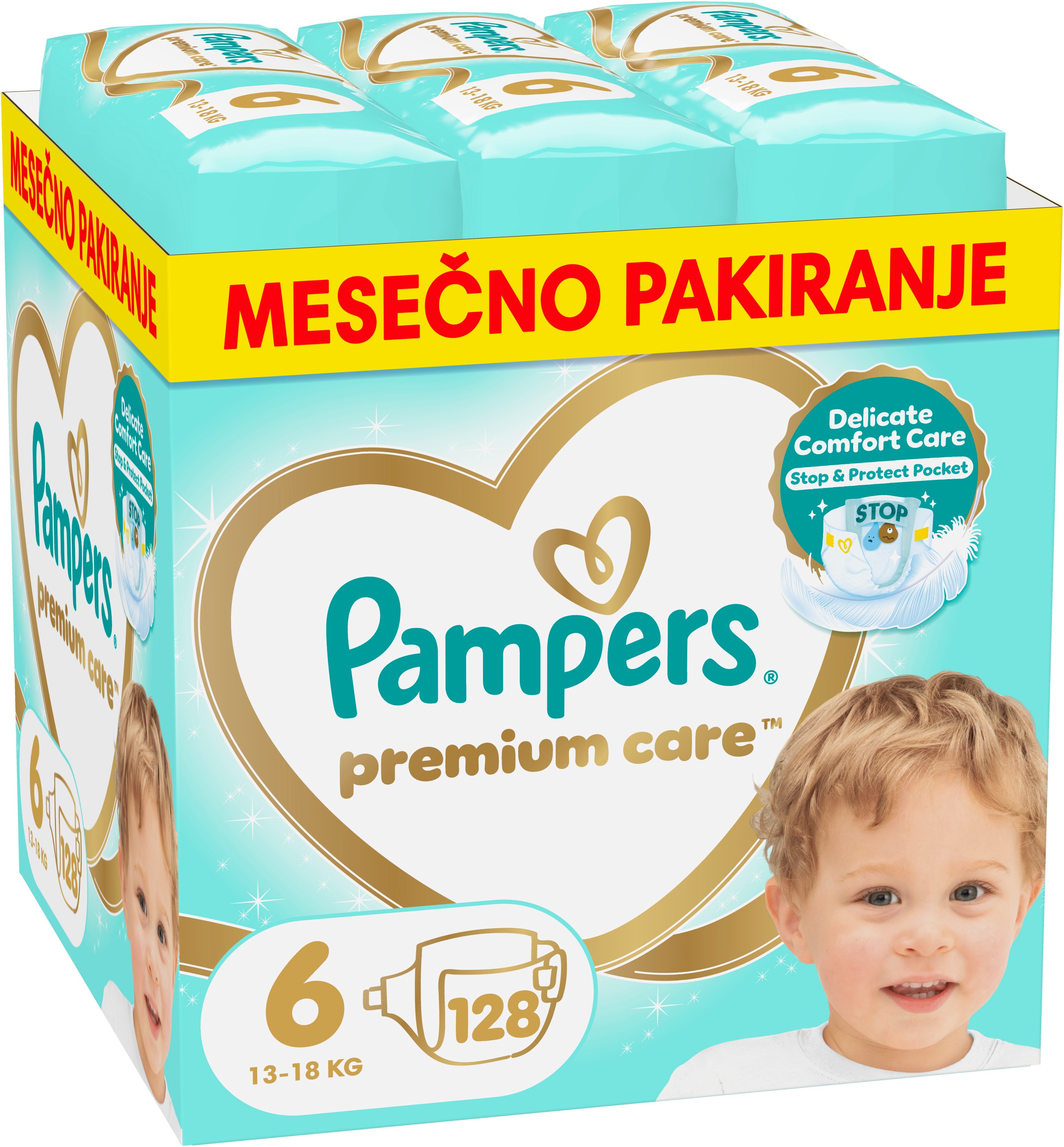 PAMPERS Premium Care Veľkosť 6 (128 ks)