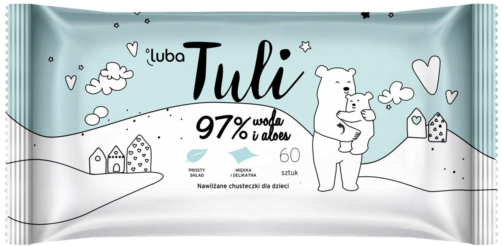 Luba Tuli 97 % vody s Aloe Vera 60 ks