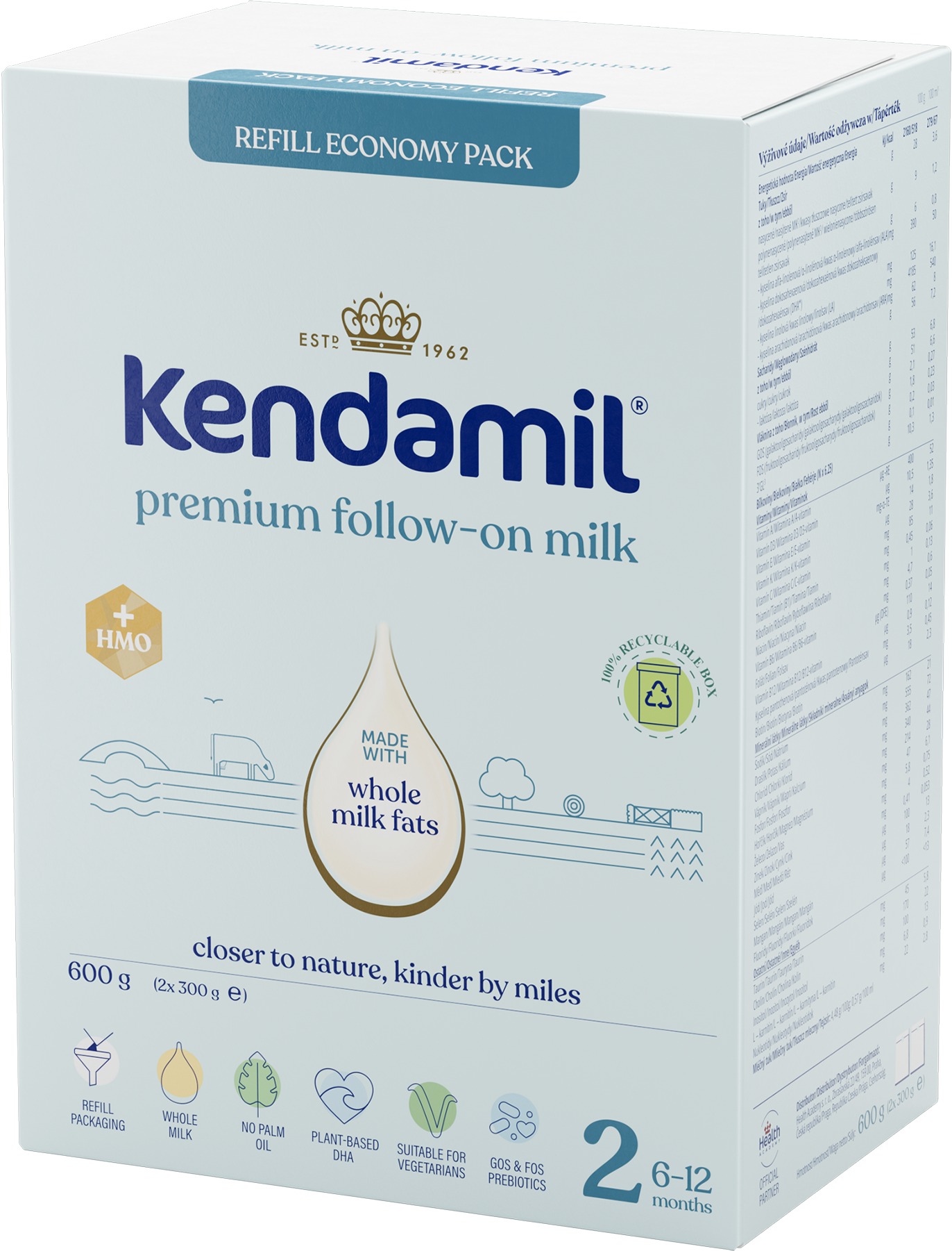 Kendamil Premium 2 HMO+ (600 g)