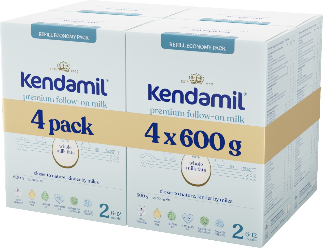 Kendamil Premium 2 HMO+ (4× 600 g)