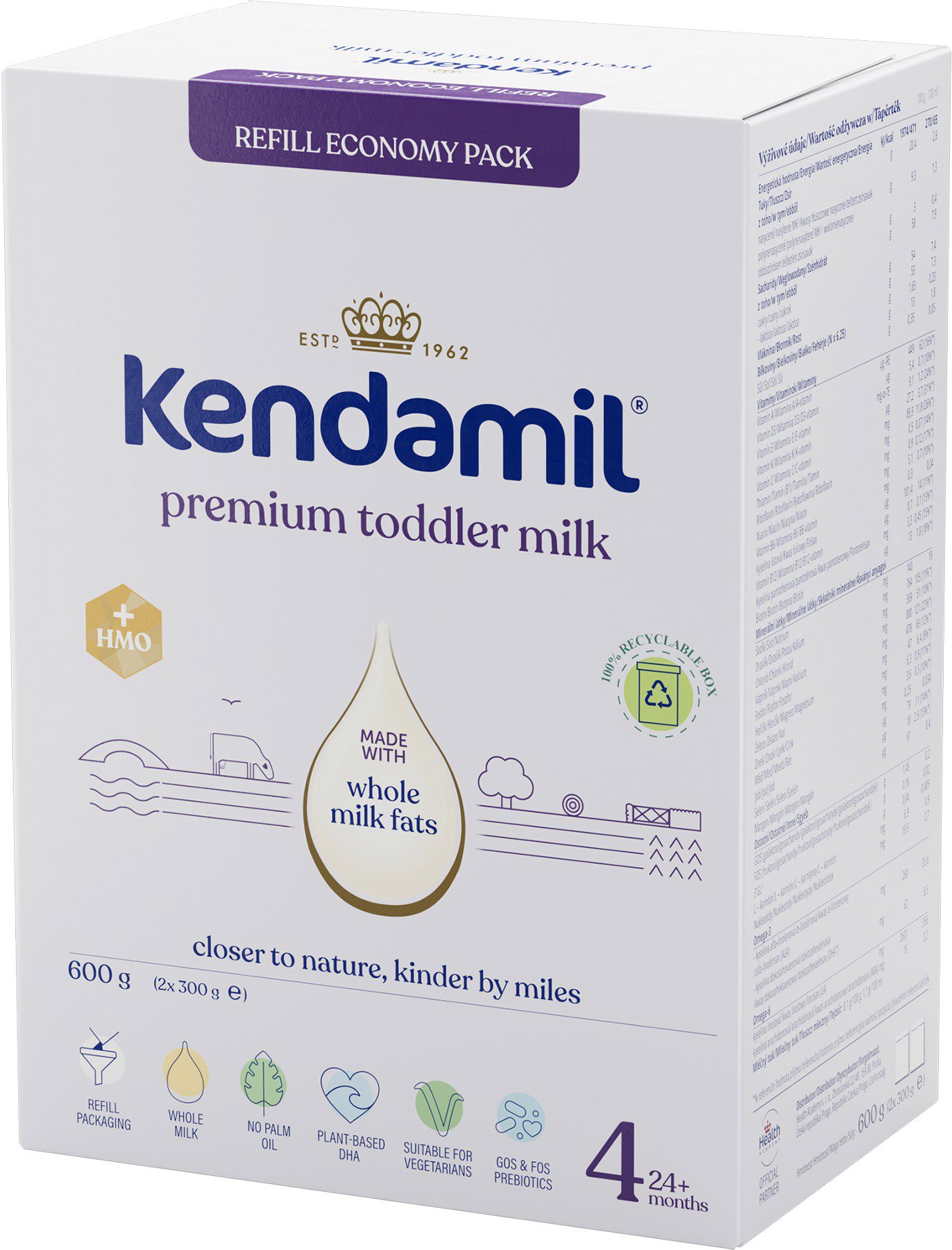Kendamil Premium 4 HMO+ (600 g) – Expirácia 6. 9. 2026