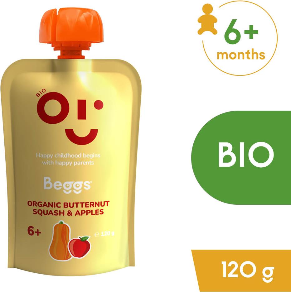 Beggs BIO Maslová tekvica a jablká 120 g