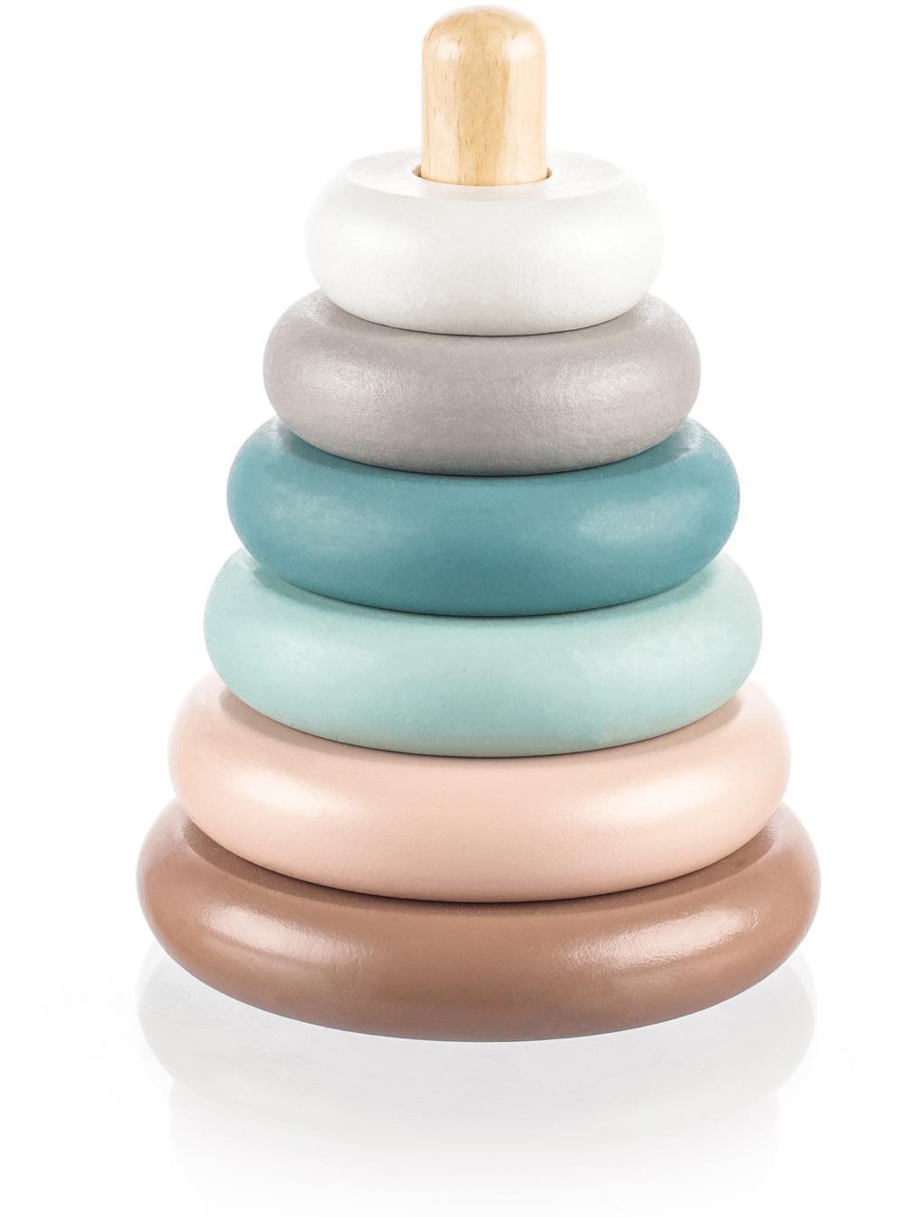 ZOPA Drevené nasadzovacie krúžky blue