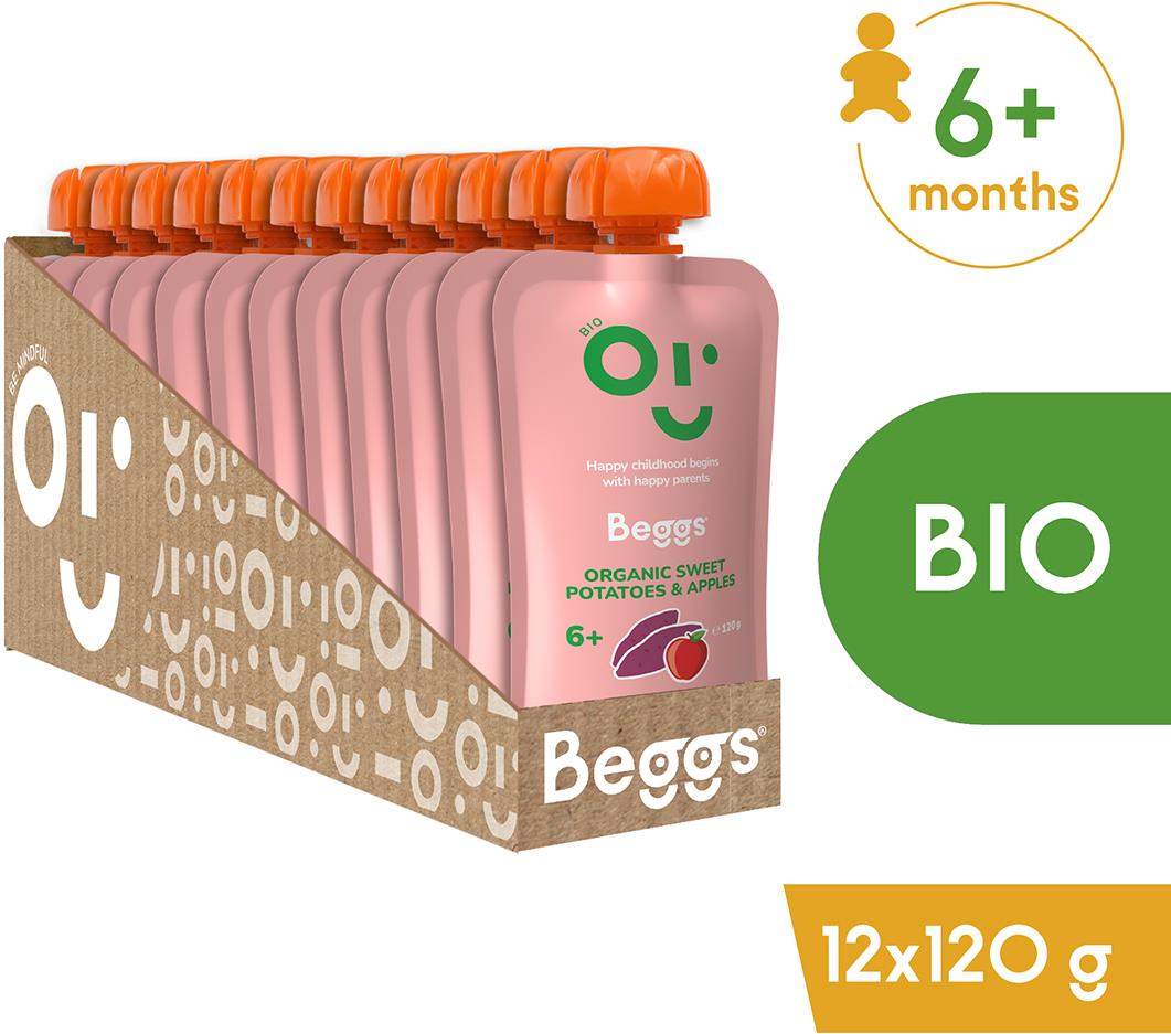Beggs BIO Batáty a jablká 12× 120 g