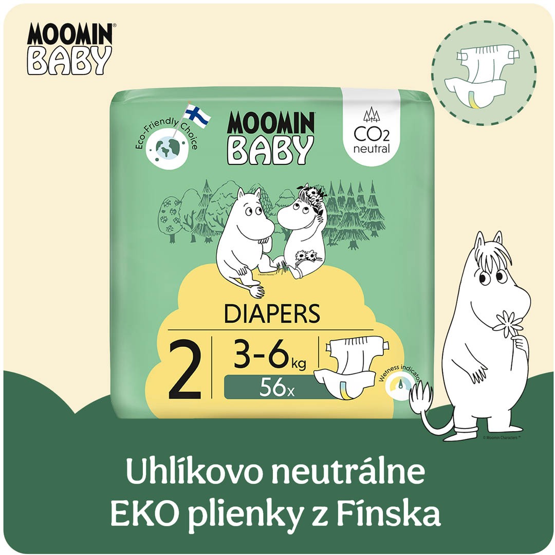 Moomin Baby 2 Newborn 3 – 6 kg (56 ks)