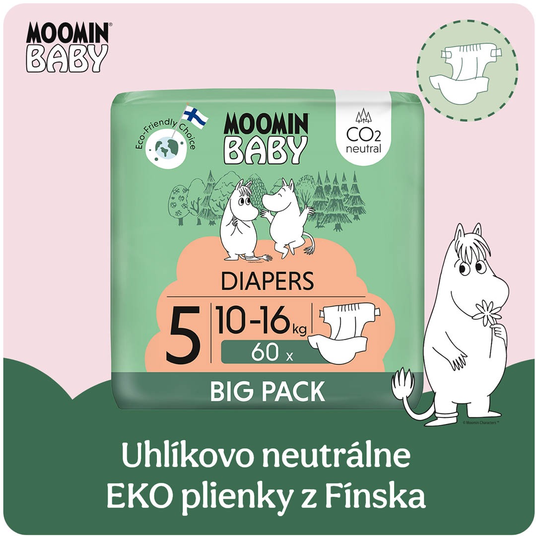 Moomin Baby 5 Maxi 10 – 16 kg (60 ks)