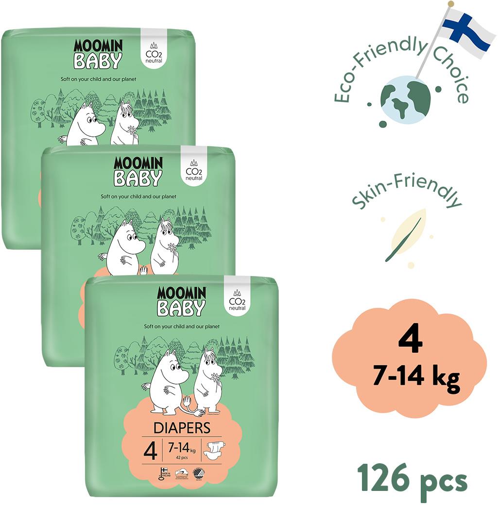 Moomin Baby 4 Maxi 7 – 14 kg (126 ks)