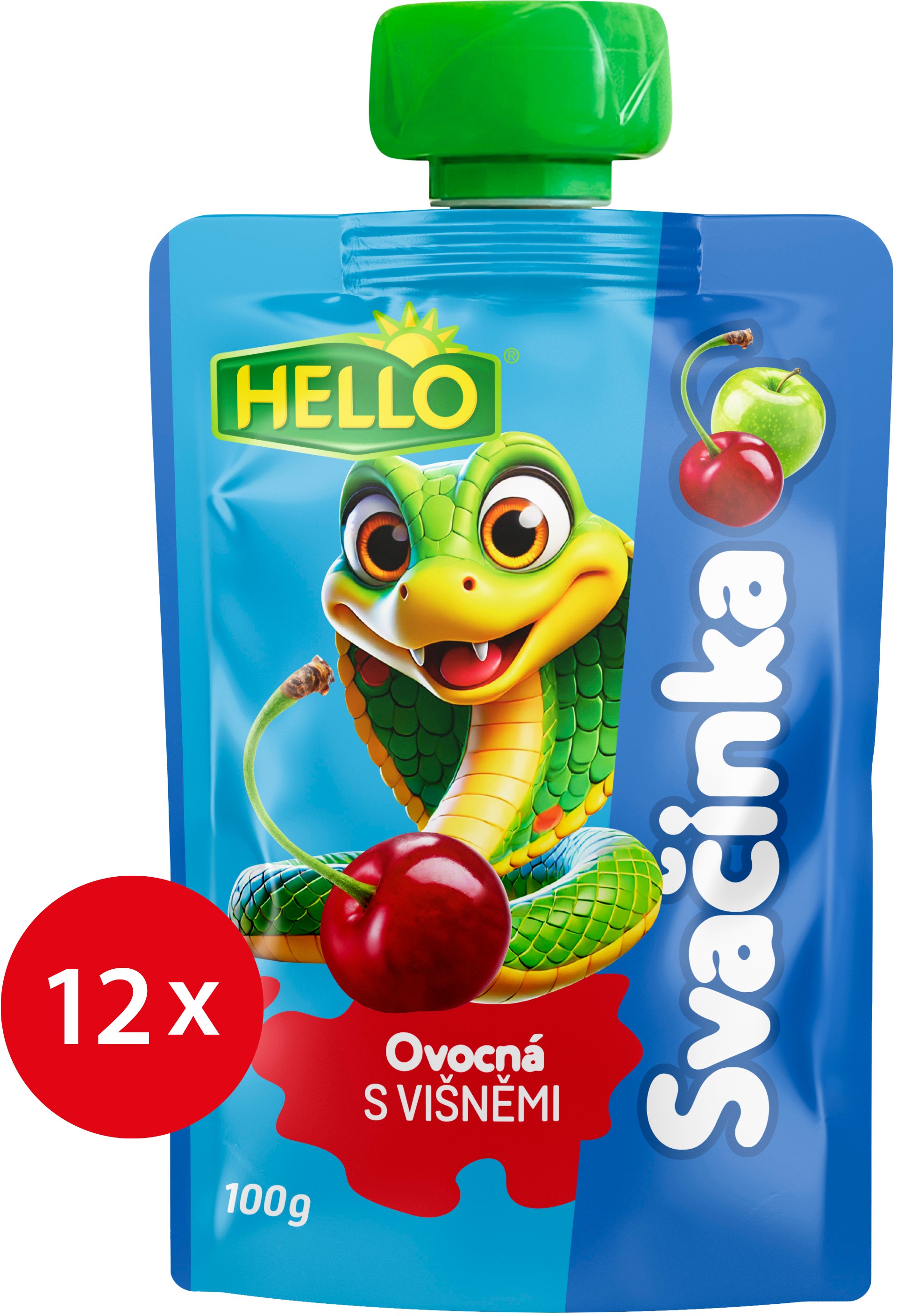 HELLO ovocná desiata s višňami 12× 100 g