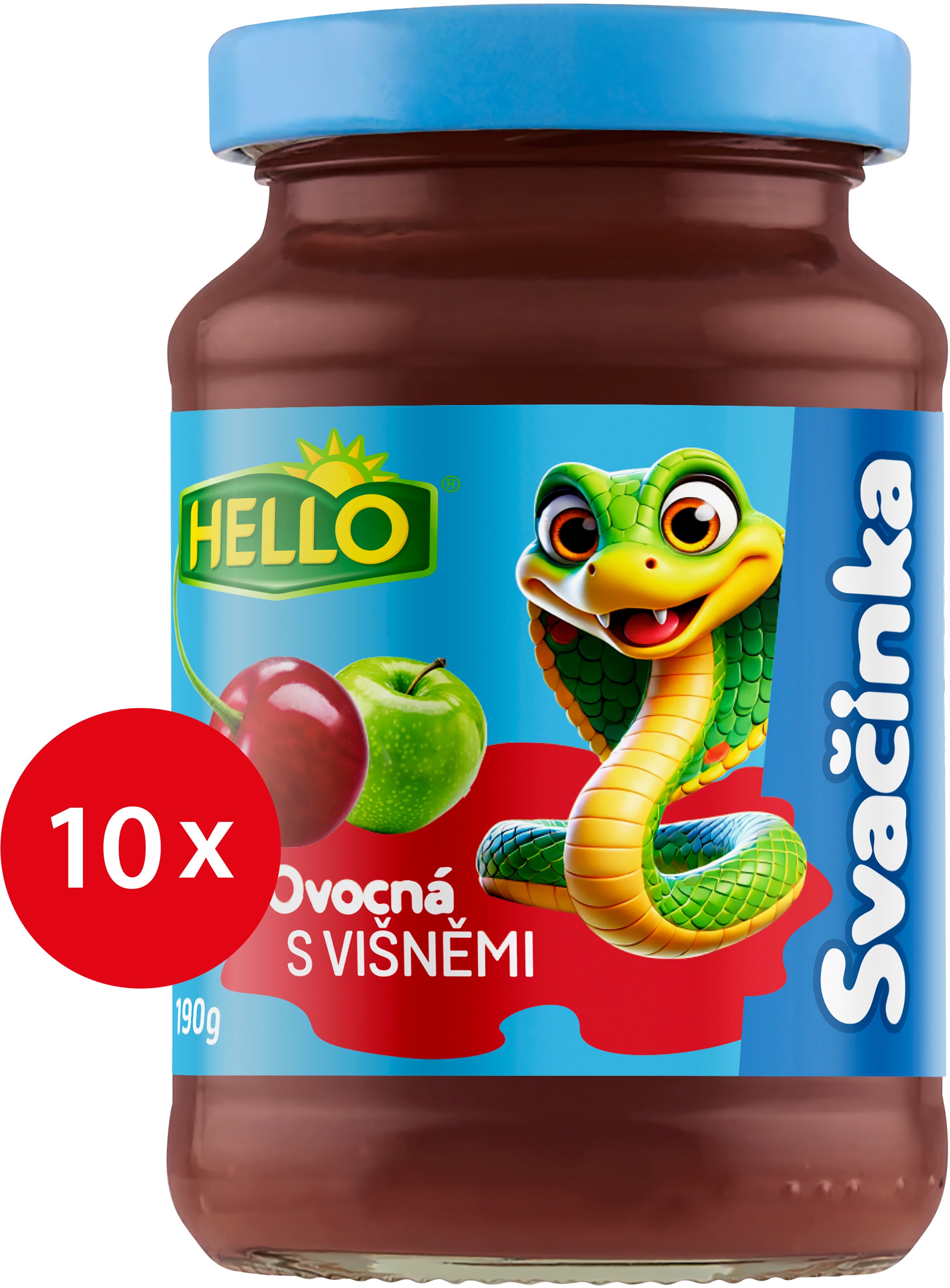 HELLO ovocná desiata s višňami 10× 190 g