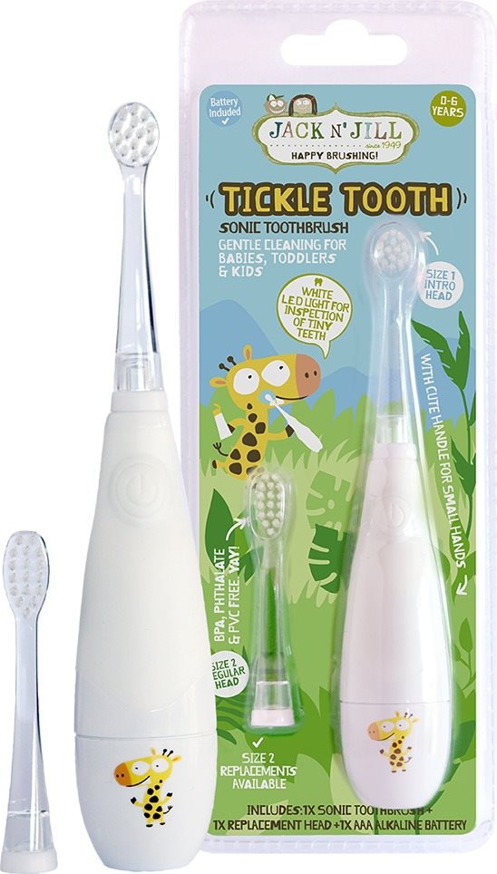 Jack N´Jill Tickle Tooth sonická detská zubná kefka 0 – 6 rokov