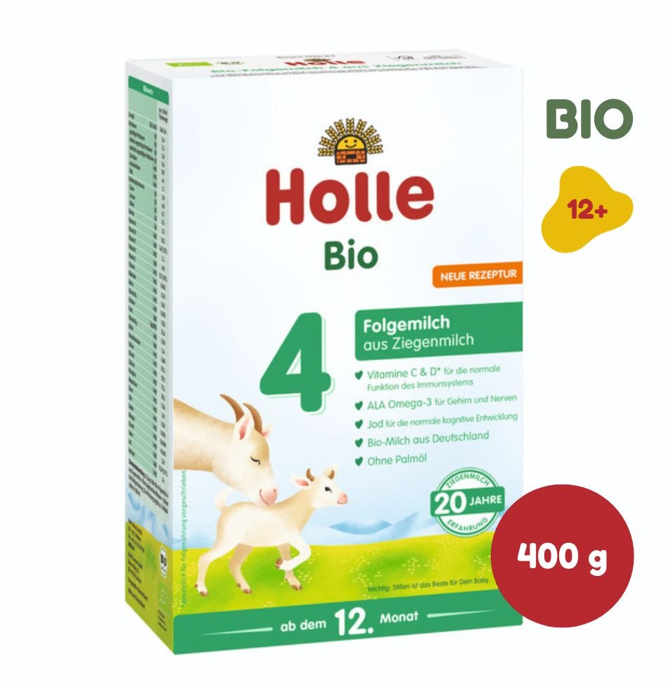 HOLLE Bio mliečna výživa pokračovacia na báze kozieho mlieka 4, 400 g