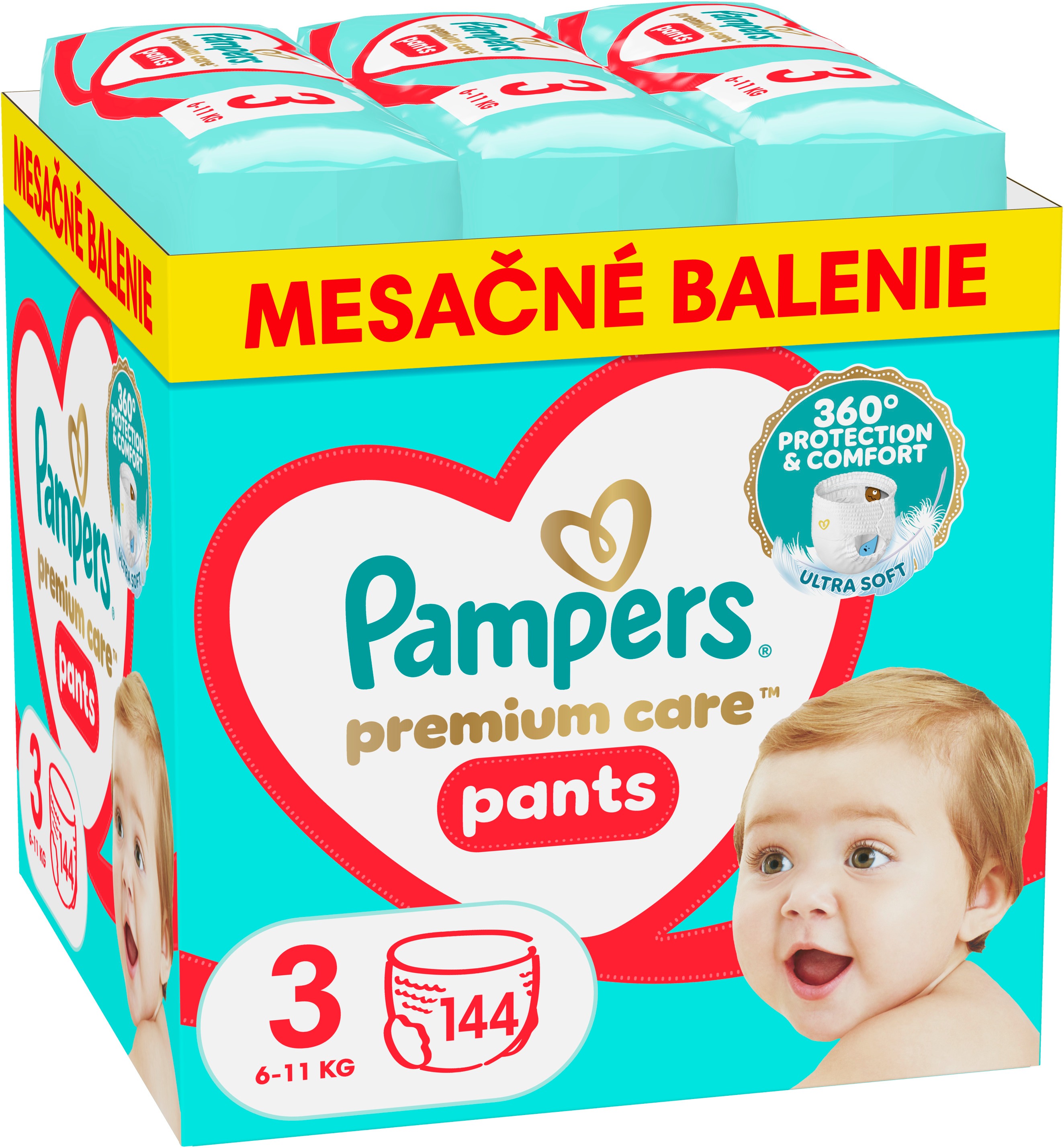 PAMPERS Premium Care Pants Veľkosť 3 (144 ks)