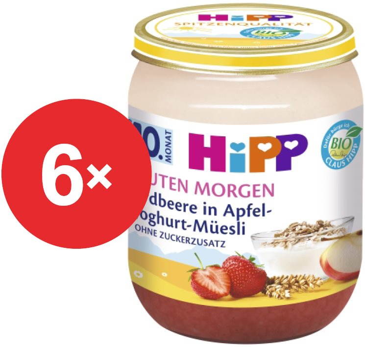 HiPP BIO Müsli, jahody a jogurt - 6x 160g